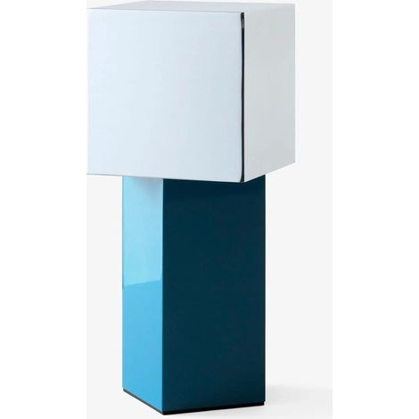 Lampe de bureau rechargeable (bleue), portable, élégante et haut de gamme, lampe de bureau pour chambre à coucher (1/4)