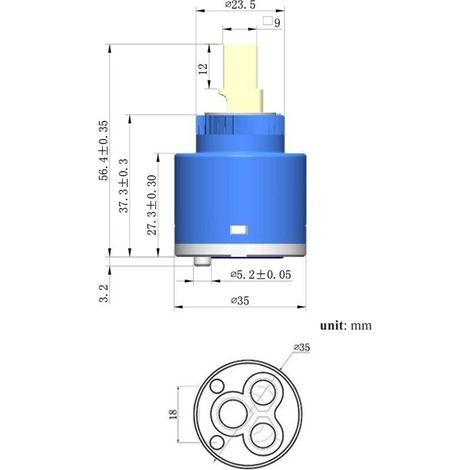SEDAL Keramik-Armaturenkartusche für 35-mm-Ersatzarmaturen (1/3)