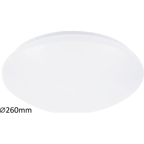 Lámpara de techo de cocina LED redonda de 26 cm y 12 W, color blanco, marca Lucas 3434 Rabalux. (1/3)