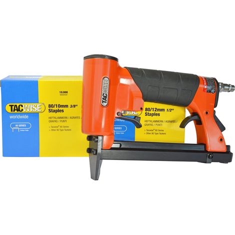 Tacwise 1288 A8016V Graffatrice Pneumatica per Tappezzeria con 20.000 Punti Tipo 80/10-12 mm, Utilizza Punti di Tipo 80 da 4 mm a 16 mm (1/5)