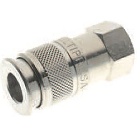 Coupleur d'air RS PRO, Filetage vers Femelle G 1/2 Femelle 1/2pouces en Laiton nickelé ( Prix pour Paquet de 10 ) (1/2)