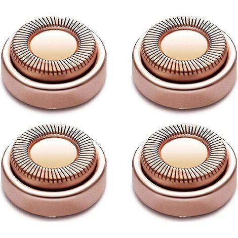 Tête de rechange pour épilateur facial, compatible avec tous les épilateurs. Finition optimale et toucher doux. Vu à la télé. Plaqué or rose 18 carats. Lot de 4. (1/5)