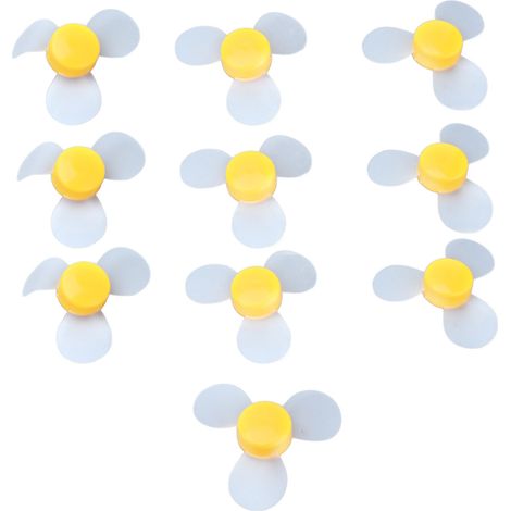 Lot de 10 hélices tripales souples pour mini-ventilateurs, jouets électroniques, scientifiques et éducatifs, 65 mm