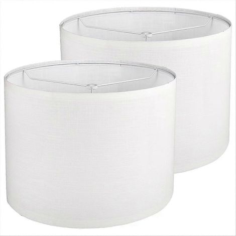 2er-Pack D-Lampenschirme, Lampenschirme für Tisch- und Stehlampen, weiße Lampenschirme, einfache Montage, Austausch (1/5)