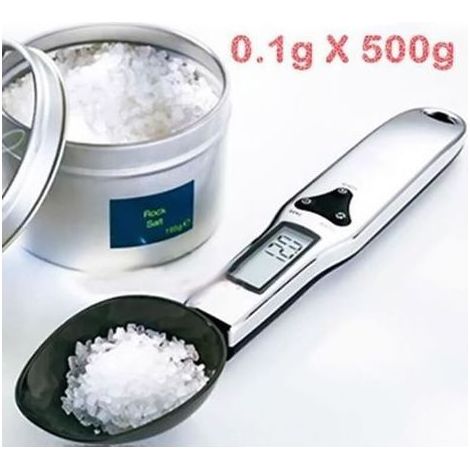 Cuillère Numérique de Mesure - 1pc - LCD Digital - 500g/0.1g - Noir (1/2)