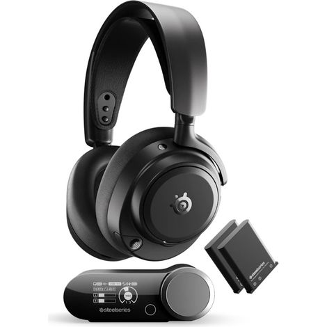 Casque SteelSeries Arctis Nova Pro Omni sans fil 2,4 GHz + Bluetooth avec réduction de bruit - Noir (1/4)
