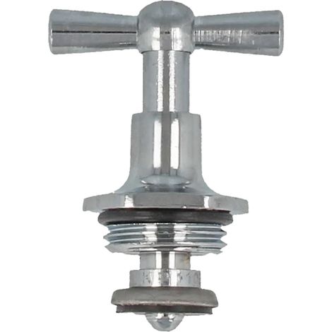 tecuro Ventil - Knebel - Oberteil 1/2 Zoll - DN 15 für Auslaufventile, verchromt (1/4)