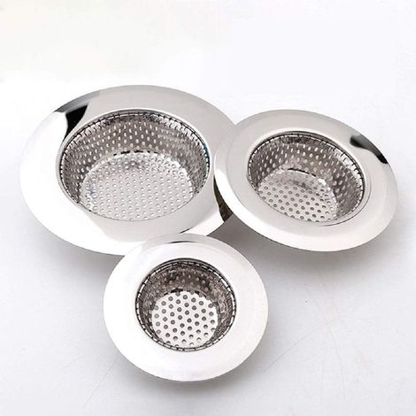 Duschhaarfänger (3er-Pack), Badewannen- und Waschbeckenabflussabdeckung, Küchen- und Badezimmer-Sieb. Die Haarfänger haben einen Durchmesser von 5,4 cm bis 11,4 cm. (1/4)
