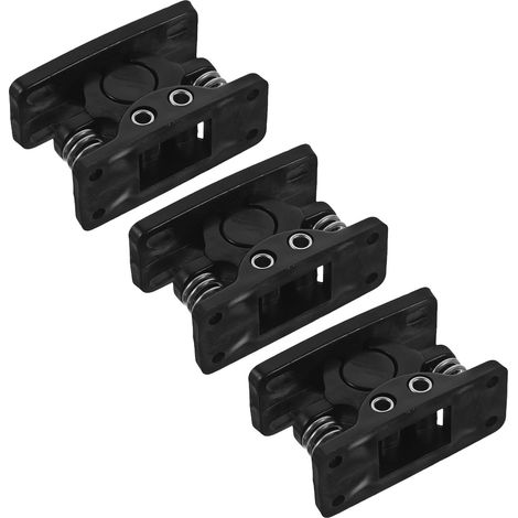 de porte à ressort en plastique noir ensemble de 3 pièces (1/5)