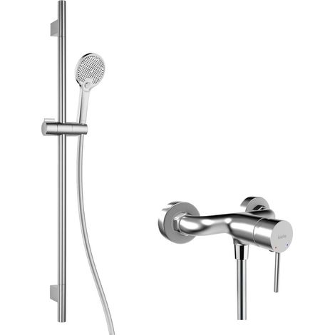 kielle Oudee - Set doccia con miscelatore, asta, flessibile e doccetta EcoSpare, cromo 20602SN40 (1/5)