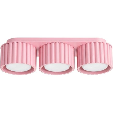 Plafones AURA rosa aluminio 3xGx53 32.5cm Sollux (1/2)