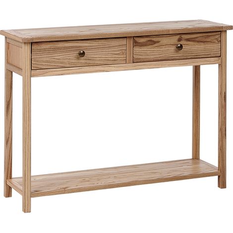 Consola decorativa con 2 cajones estilo rústico madera clara Salton
