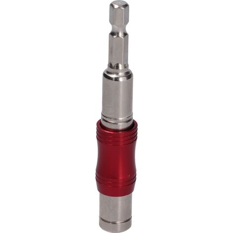 Porte-embout hexagonale en acier chrome vanadium auto-bloquant, tige d'extension multi-angle pour perceuse visseuse (rouge argenté)