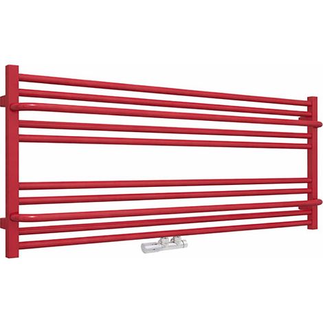 Sèche-serviette eau chaude rouge - (HxL) 500x1200 mm - 578 Watts - Watt - LIM500/1200ZX3003 (1/5)