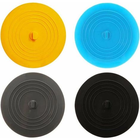 Filiyano-Lot de 4 bouchons de vidange en silicone, bouchons universels en caoutchouc silicone, bouchons d'évier à ventouse, pour cuisine et salle de (1/5)