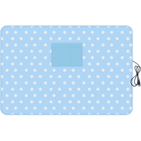 QAZQA Couverture Chauffante Couverture Châle portable USB Couverture Chauffante Électrique Chauffage Rapide pour Voiture Bureau Maison Voyage Lavable (bleu)