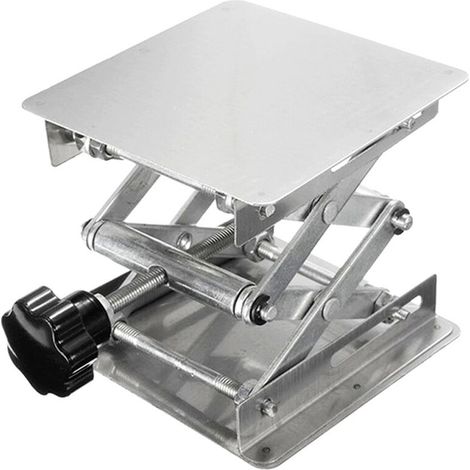 Mesa elevadora de laboratorio de acero inoxidable Plataforma elevadora de laboratorio Elevador de laboratorio ajustable 45-150 mm Soporte de elevación de laboratorio 100 mm x 100 mm Capacidad de sopor