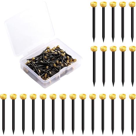 60pcs Small Picture Nails, Flat Head Picture Nails, Woodworking Picture Frame Fixings and Photo Hanging Frames, 1.3x25mm (1/5)