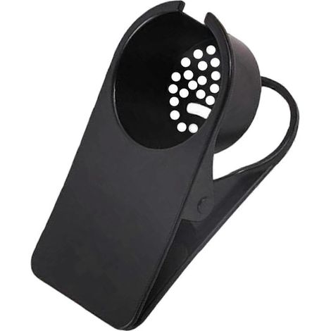 Porte-gobelet à clip réglable, adapté à une utilisation sur bureau, avec compartiments de rangement doubles/simples, coins arrondis et lisses, disponible en plusieurs couleurs. (1/5)