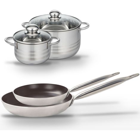 Lot Poêles 24/28 cm et Faitouts 16/20 cm Elo Bistro Line (1/5)