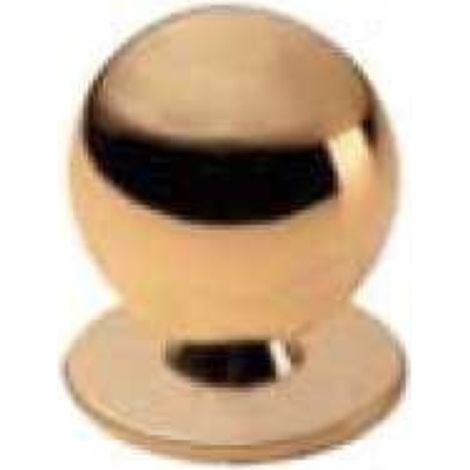 Pomolo a sfera in ottone - Ø 20 mm. - lucido (1/2)