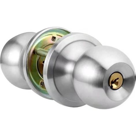 Türgriff-Set mit rundem Knauf und integriertem Schloss Mit Schlüssel Für Riegelgrößen 60 mm und 70 mm Robustes Design für Innentüren (1/5)