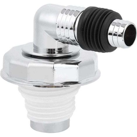 Joint de Drain de Sol pour Machine à Laver Joint en PVC chromé Connecteur de Drain de SolLe Joint de Drain de Sol Doit être Compatible avec les Drains et le Lavage (Coude pour (1/4)