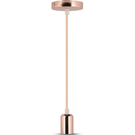 V-Tac – Lustre LED E27 en aluminium chromé or rose – IP20 – Longueur 1000 mm – Tension 220-240V – 3777 - VT-7448 (1/7)