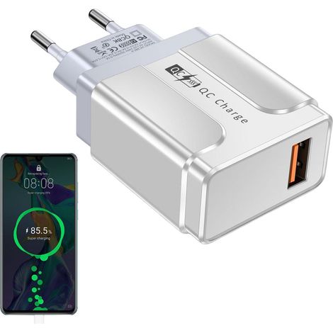 Adaptateur Chargeur Rapide,Chargeur Mural Rapide 68 W Protection Contre la surchauffe Protection Contre l'incendie PD Tête de Chargeur 110-240 Anti-Chute Ignifuge pour Le ménage