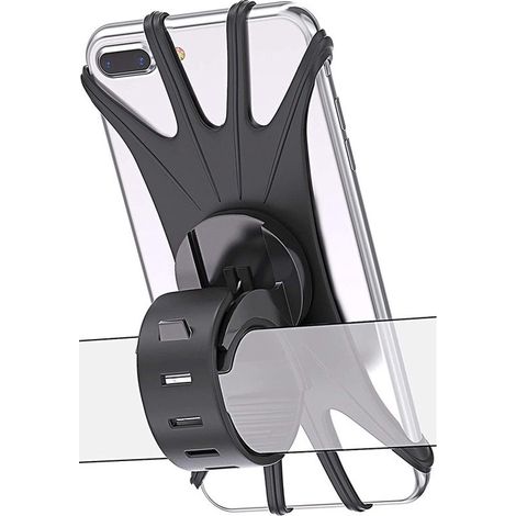 Supporto per cellulare da bicicletta, supporto per smartphone, universale per moto, bicicletta, passeggino, supporto girevole a 360°, accessorio per bicicletta (1/5)