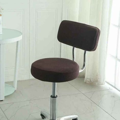 Housse de dossier de chaise ronde de Bar,tabouret Simple tout compris,housse de protection pivotante anti-poussière- coffee[E225]