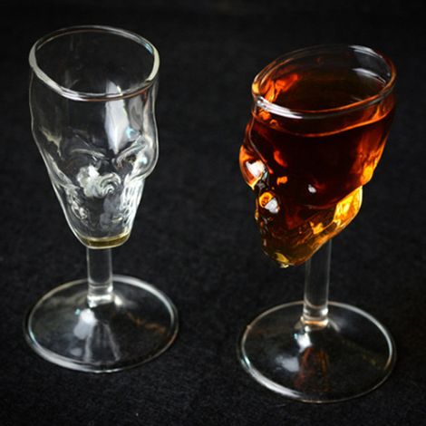 Miniatur-Totenkopfglas, Kristall-Totenkopfbecher, Weinglas, Whiskyglas, Kaffeetasse (1/5)