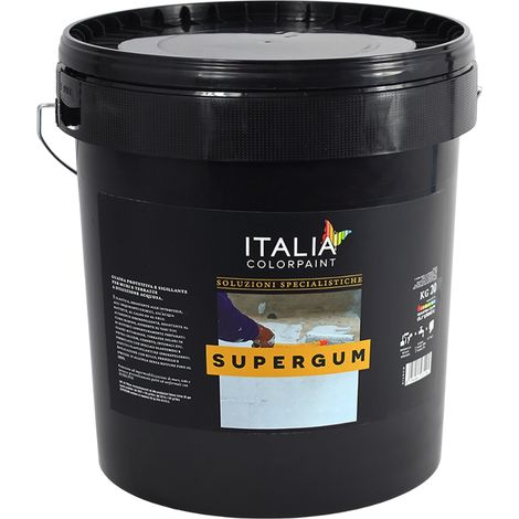 Italia colorpanit guaina impermeabilizzante supergum elastomerica fibrata tinta bianco - contenuto kg 1 - confezione 1 (1/5)