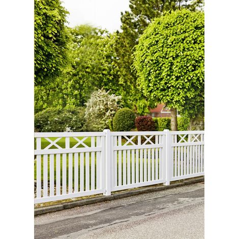 Plus Zaunelement Vinesse 150 x 96 cm weiß Holzzäune (1/3)