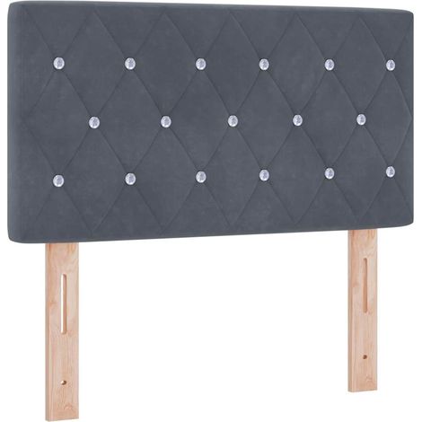 Maison Exclusive - Cabecero LED con tiras LED Manual Gris oscuro