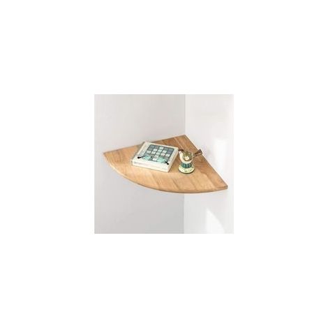Support d'angle flottant en chêne rustique, extrémité circulaire, utilisé pour haut-parleurs, livres, décorations et salles de bains, chêne, chêne,18cm