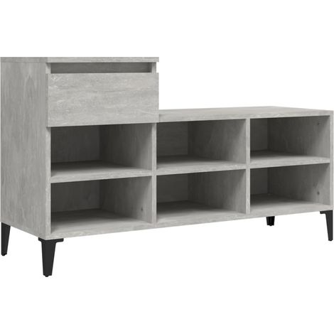 Maison Exclusive - Scarpiera Grigio Cemento 102x36x60 cm in Legno Multistrato