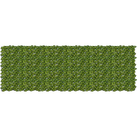 vidaXL Balcony Screen with Leaves Green and Yellow 300 x 100 cm