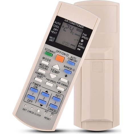 Air con Control Remoto Control Remoto para Air-con White Abs Control Remoto de Repuesto para A75C3300 A75C3208 A75C3706 A75C3708 Aire Acondicionado (1/4)