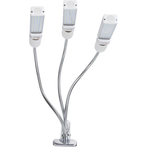 Lampe de Croissance LED 3 Têtes E27 USB pour Plantes d'Intérieur/Extérieur avec Pince