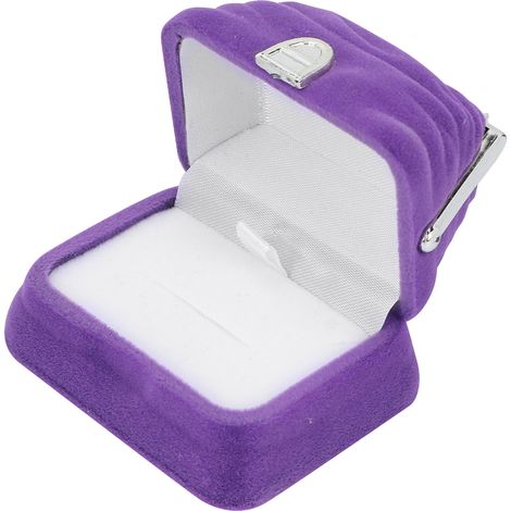 Boîte à Bijoux en Cuir Violet - Coffret de Voyage Élégant pour Accessoires de Mode (1/5)