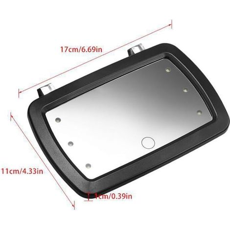 Miroir Cosmétique Universel avec Boucles Pare-soleil Miroir Décoration pour Voiture (1/3)
