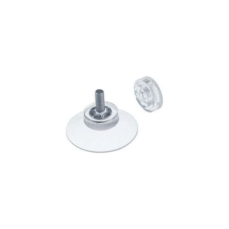 20 x Ventouses Ø 30 mm avec filetage M4x10mm avec écrous moletés transparents