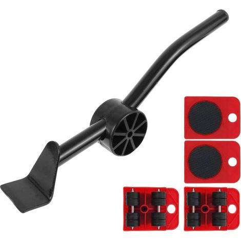 Kit de déménagement de meubles lourds en 5 pièces : lève-meubles portables sans effort, système de levage et de manutention de meubles lourds jusqu'à 150 kg (5 pièces). (1/5)
