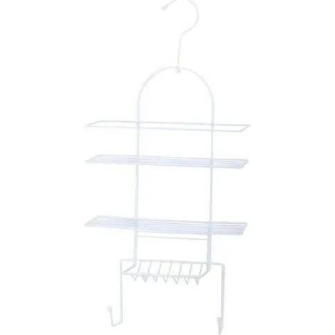 msv Mensola da doccia moderna bianca 53x25x10,6 cm