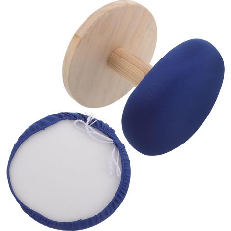 Petite Table à Repasser Ronde en Bois, Housse Bleue, 17, 8 Cm (1/5)