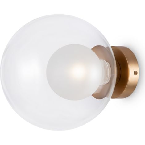 Maytoni Basic Form Appliques murales modernes Globe 20 cm, abat-jour en verre doré 1xG9