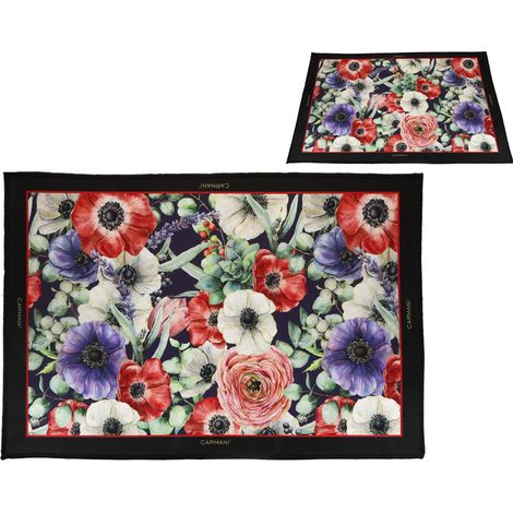 Alfombra de noche Carmani, 60x40cm - flores (1/2)