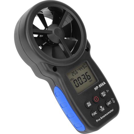HP-866A Digitales tragbares Anemometer, Windgeschwindigkeitsmesser, Lufttemperaturmesser, Thermometer mit USB-Anschluss (1/5)