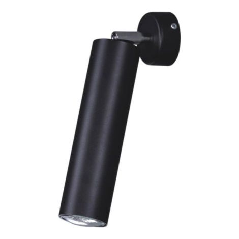 Applique tube spot noir/chrome GU10 Kaja MILE K-4403